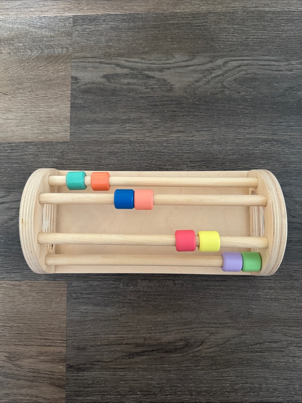KiwiCo Wooden Rainbow Abacus Roller Toy - Multicolor